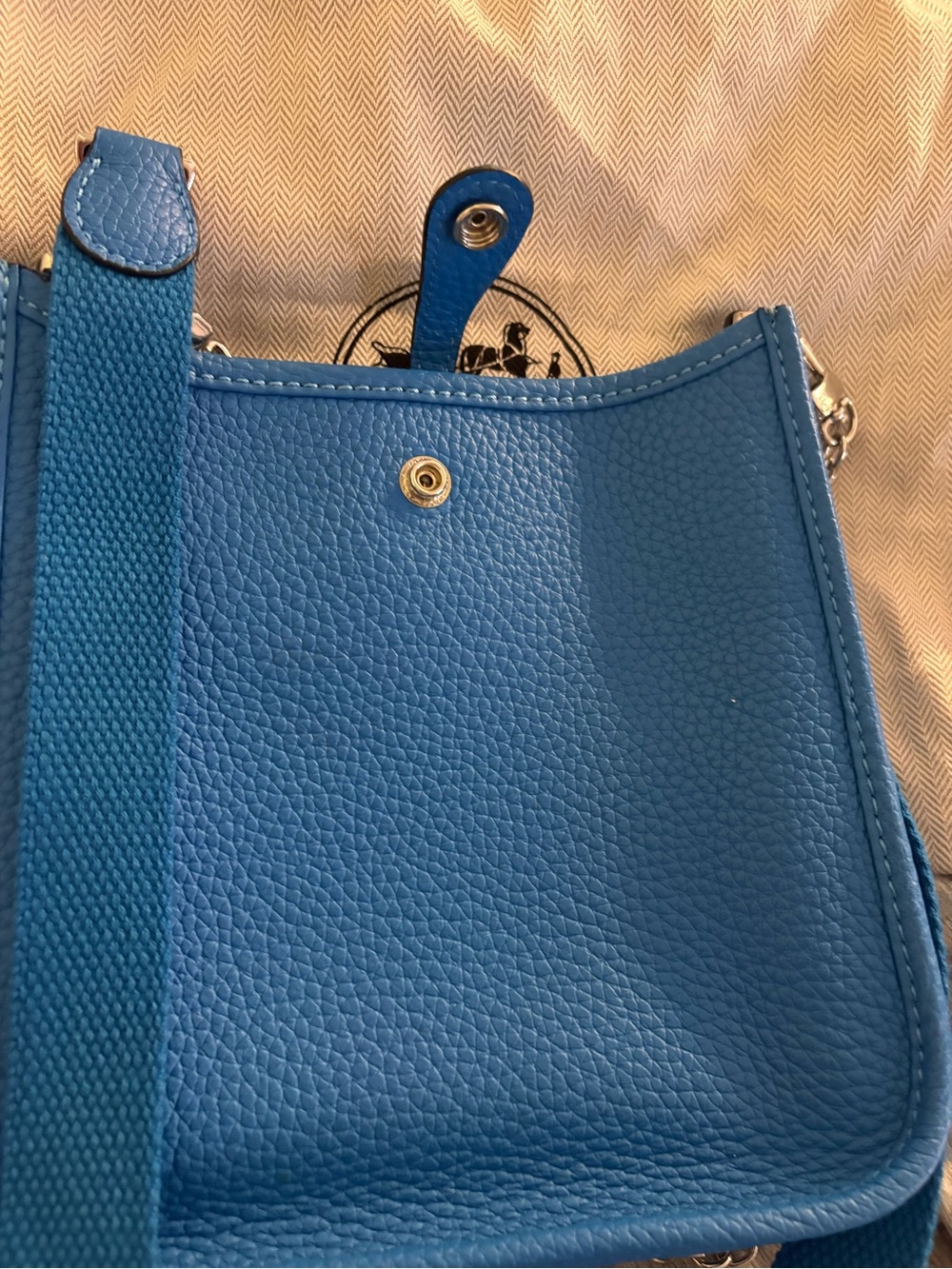 Hermes Evelyne Crossbody Bag in Blue - Picture 6 of 6